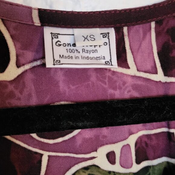 Magic Forest Purple Button Up Dress with Tie Back - Picture 9 of 10